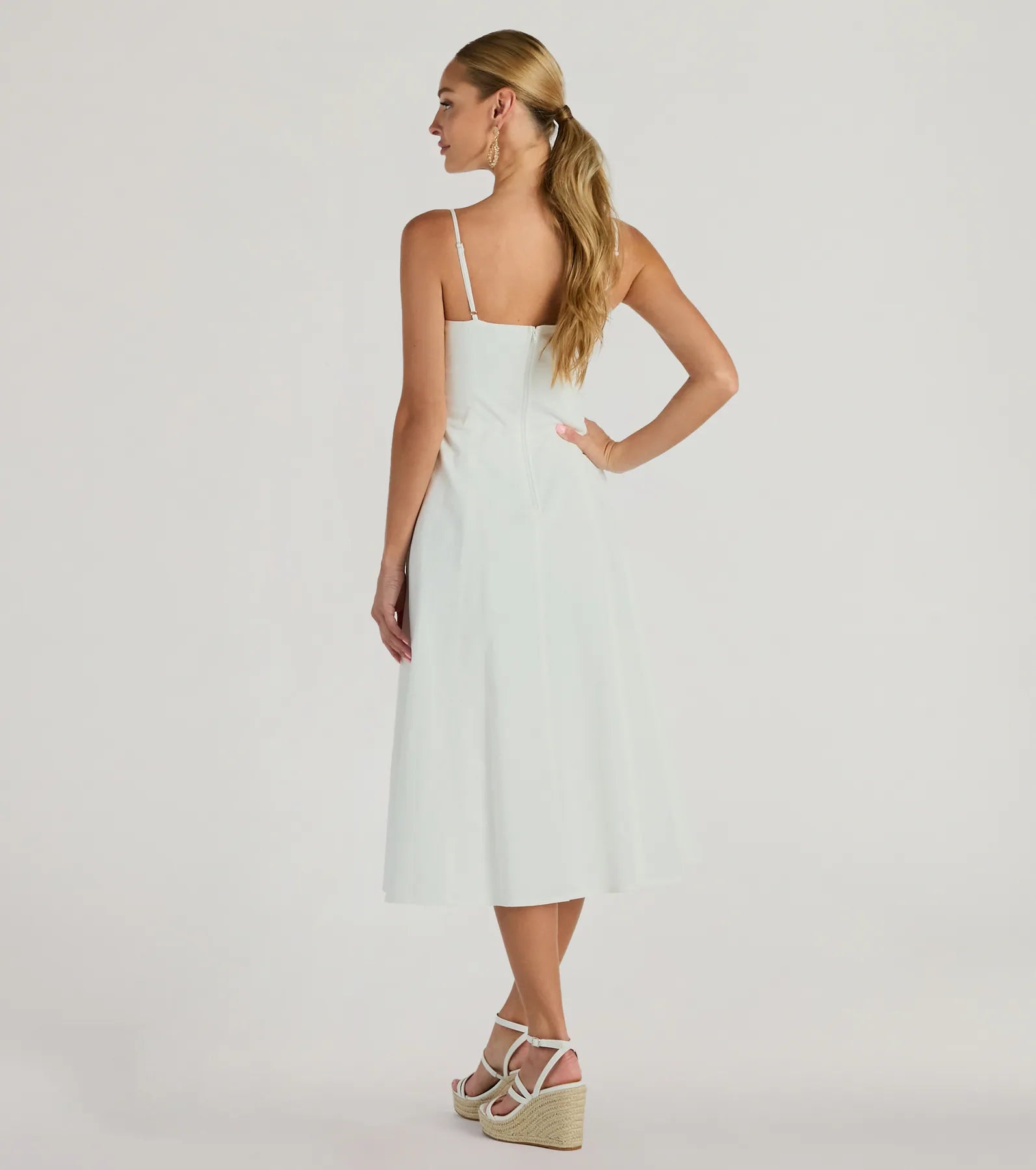 Flawless Beauty Cutout A-Line Midi Dress - Image 2