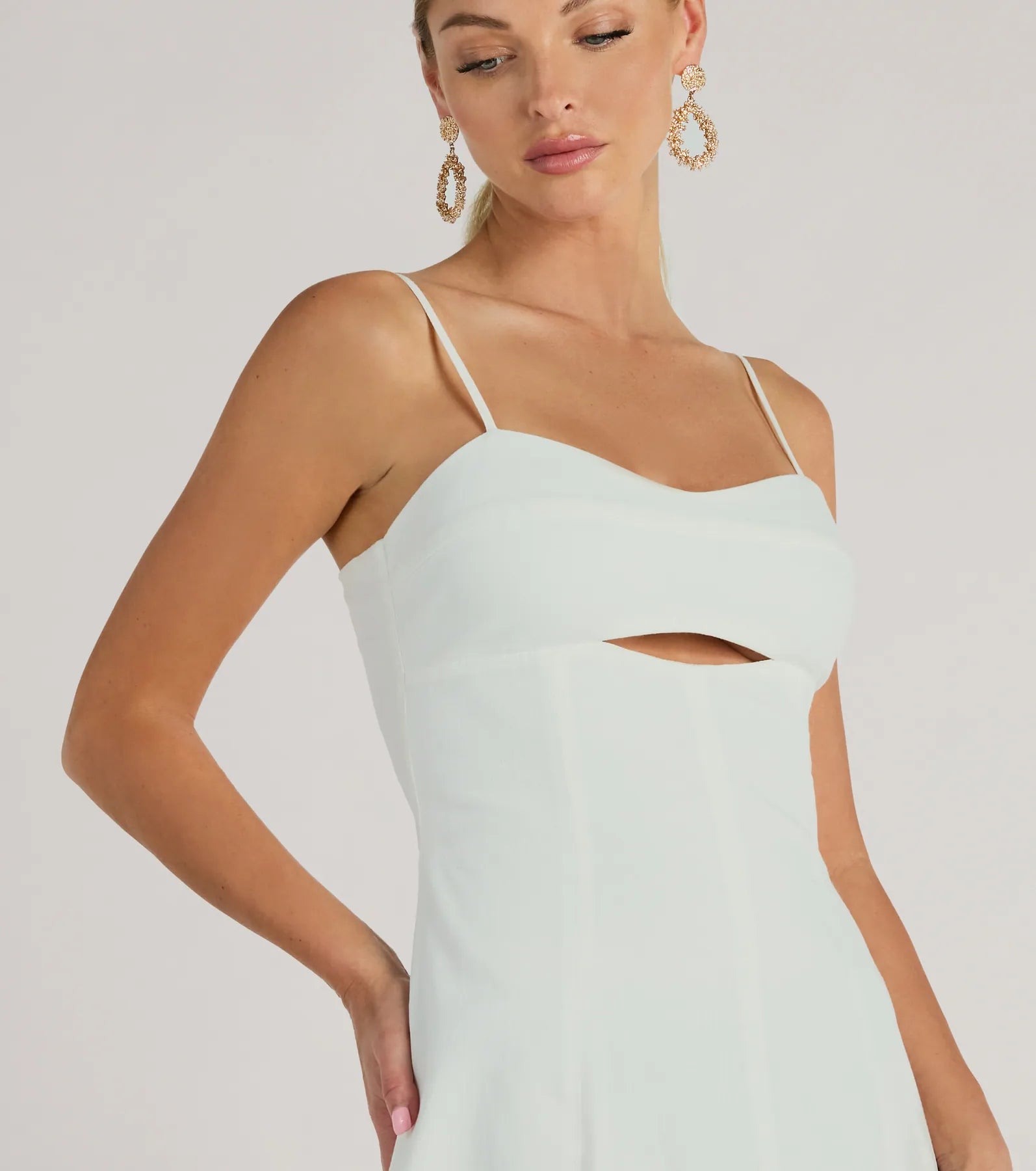 Flawless Beauty Cutout A-Line Midi Dress - Image 3
