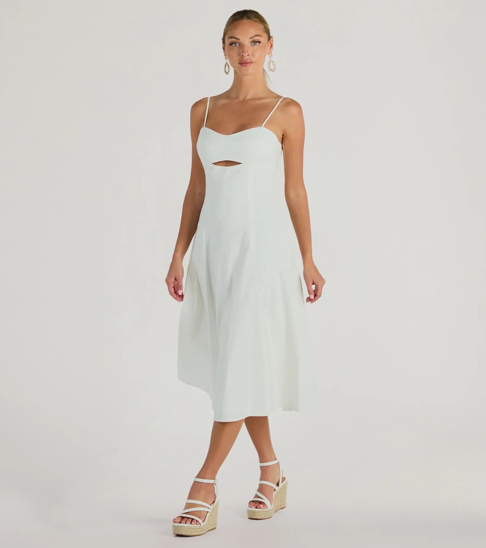 Flawless Beauty Cutout A-Line Midi Dress - Image 4