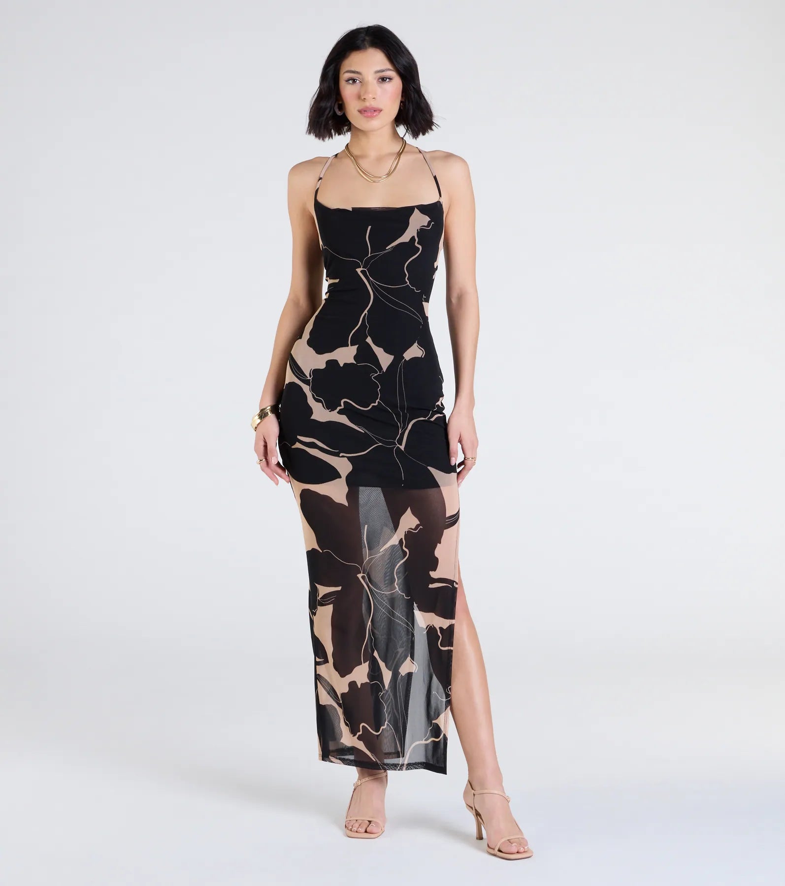 Sunset Beauty Tropical Print Maxi Dress - Image 5
