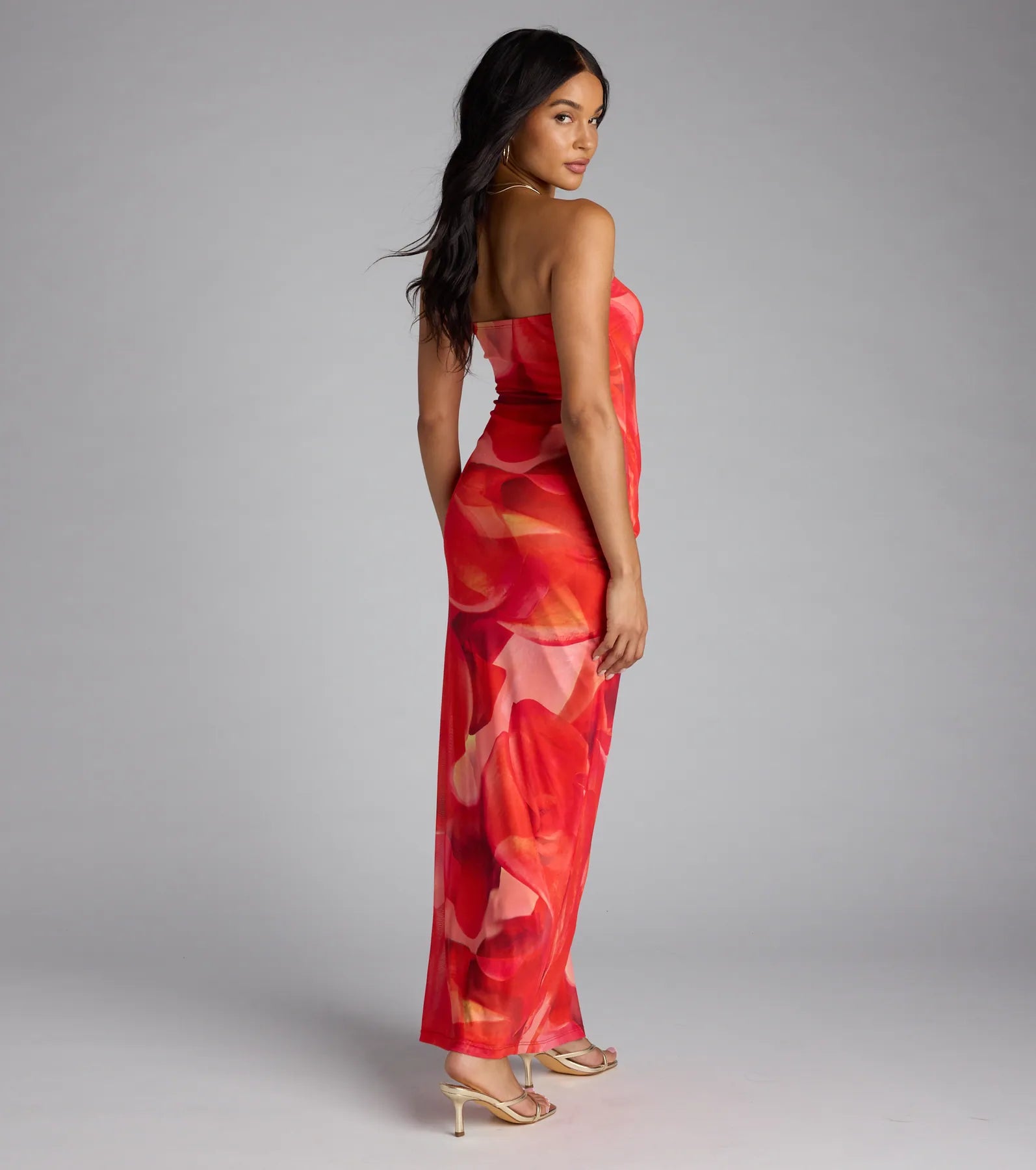 Dance To My Rhythm Abstract Tube Maxi Dress - Image 2