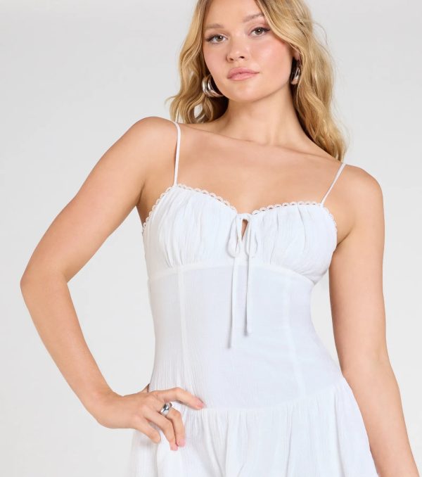 Sweetest Outing Tie Back Ruffled Skater Mini Dress - Image 4