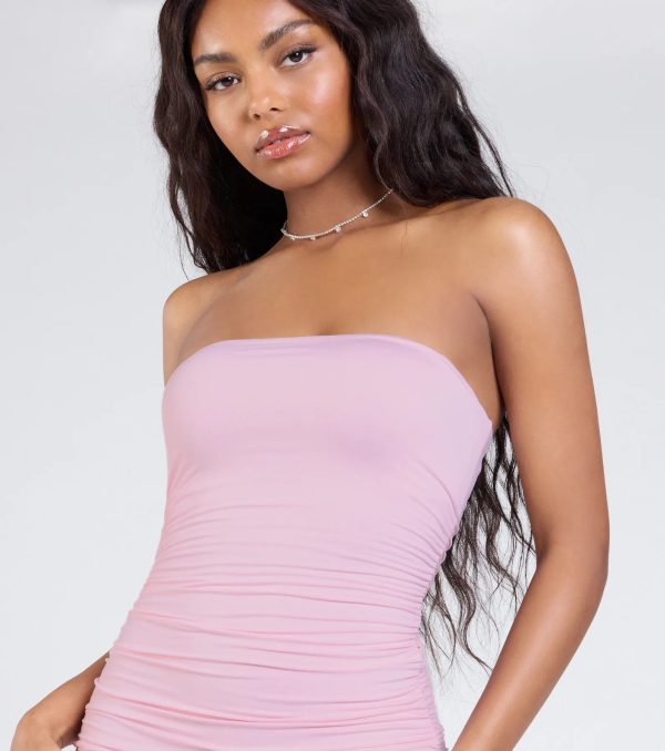 Here Comes The Sun Strapless Ruffled Mini Dress - Image 22