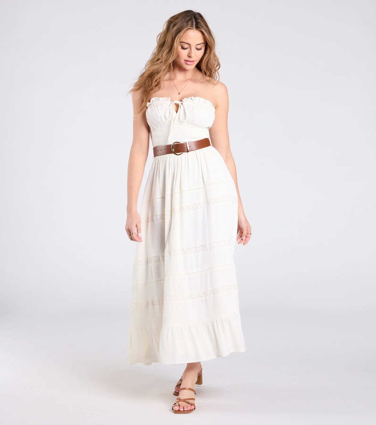 Breezy Chic Belted A-Line Maxi Dress - Image 4