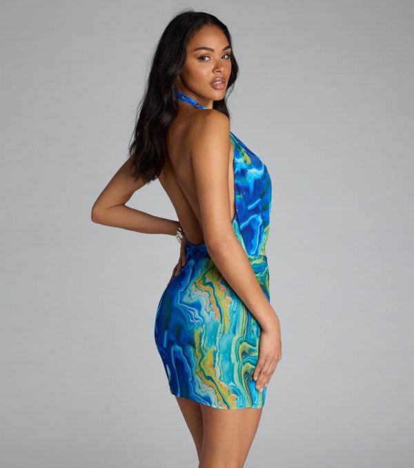 The Marble Moment Bodycon Mini Dress - Image 2