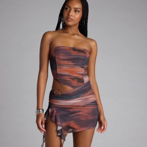 Sunset Sizzle Cutout Mini Dress