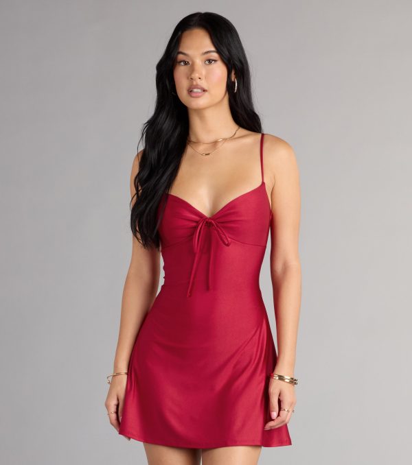 Sweetest Vibe V-Neck Tie A-Line Dress - Image 9