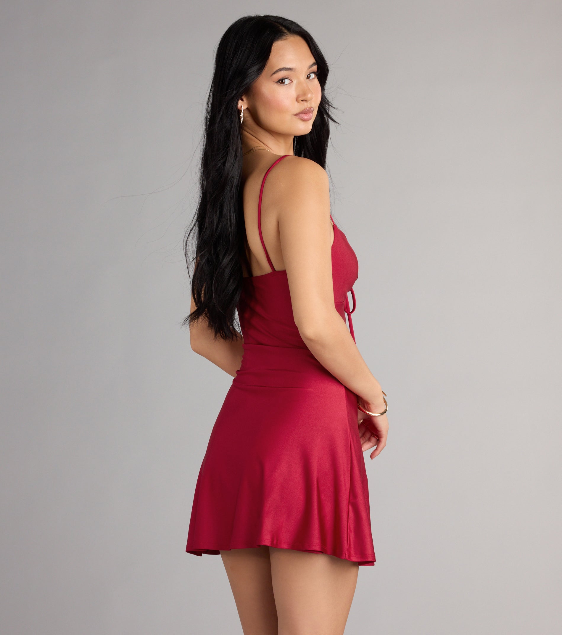 Sweetest Vibe V-Neck Tie A-Line Dress - Image 10