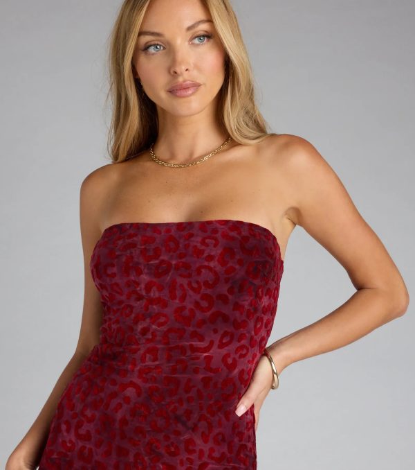 Wild Nights Only Cheetah Velvet Mini Dress - Image 4