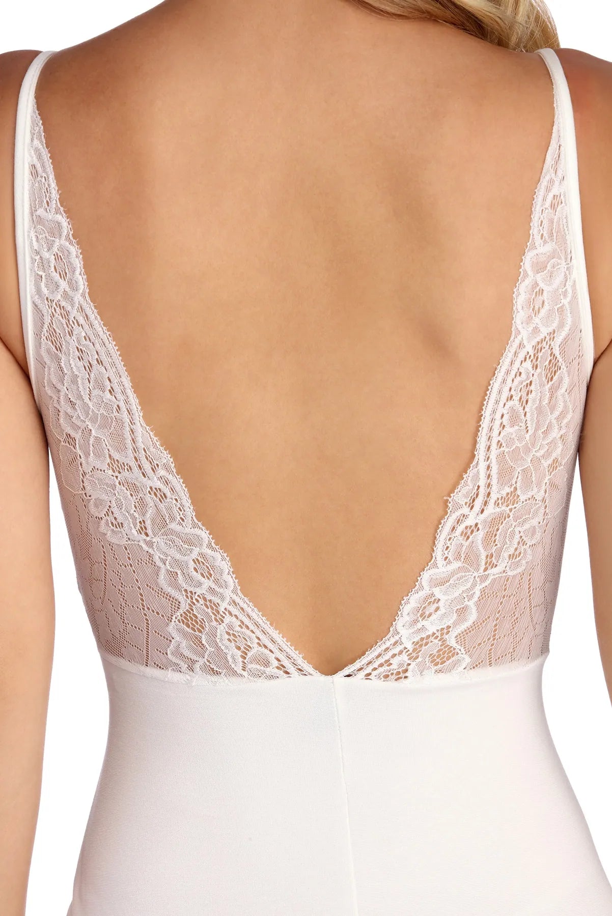Graceful Lace Open Back Midi Dress - Image 8