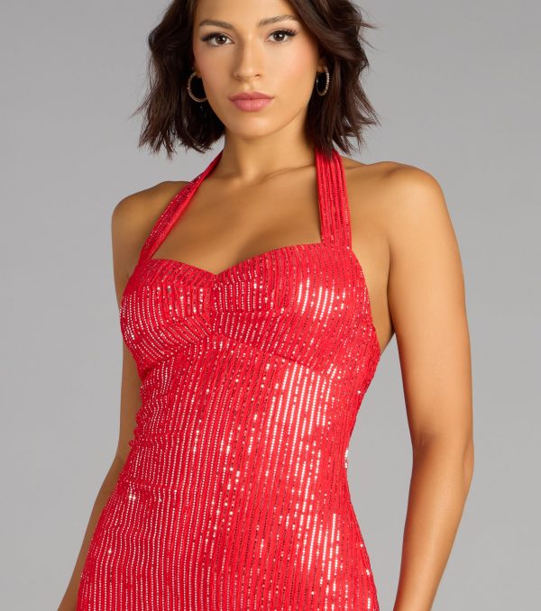 All Eyes On You Sequin Bodycon Mini Dress - Image 4