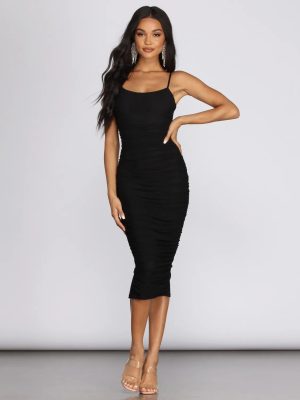 Mesh Muse Midi Dress