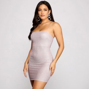 Issa Celebration Glitter Mini Dress