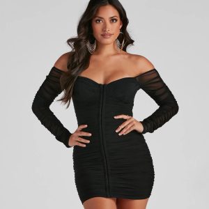 Flirty And Chic Mesh Mini Dress