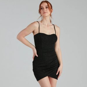 Let It Glitz Glitter Sweetheart Mini Dress