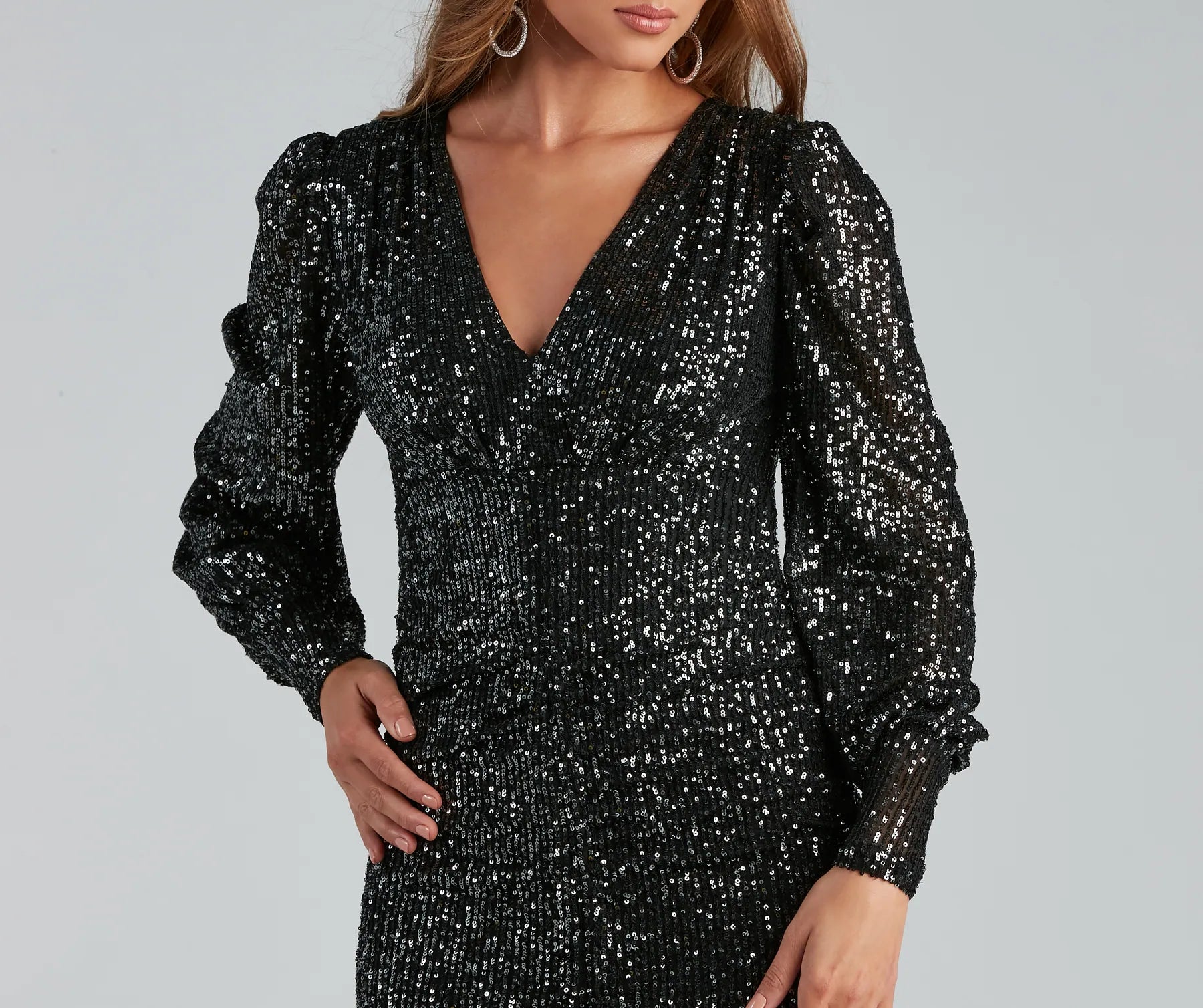 Under A Night Sky Sequin Bodycon - Image 3