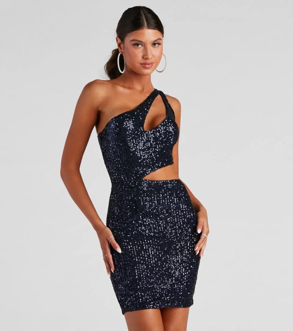 Mirror Ball Sequin Mini Dress - Image 5