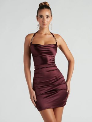 On The Move Satin Mini Dress