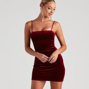 Luxe Lace-Up Velvet Mini Dress