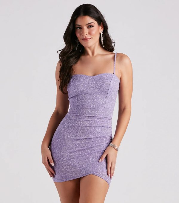 Let It Glitz Glitter Sweetheart Mini Dress - Image 5