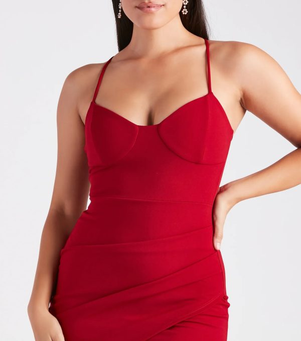 Hot Commodity Wrap-Front Bodycon Mini Dress - Image 4