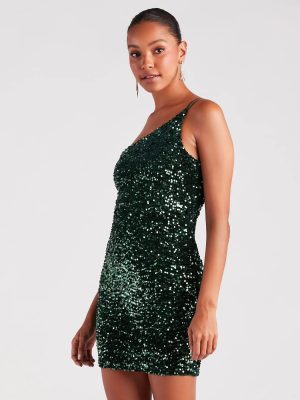 Luxe Shine Sequin Velvet Bodycon Mini Dress