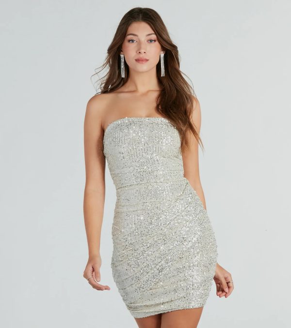Reveal Your Sparkle Sequin Mini Dress - Image 3