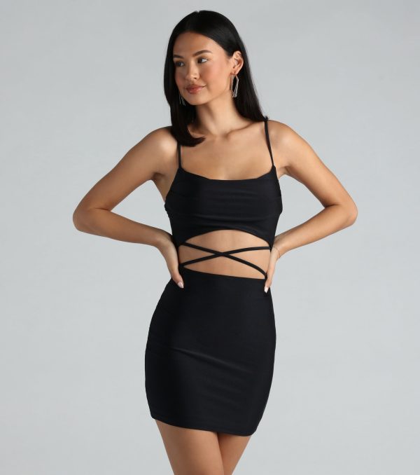 Party Town V-Neck Cutout Mini Dress - Image 9