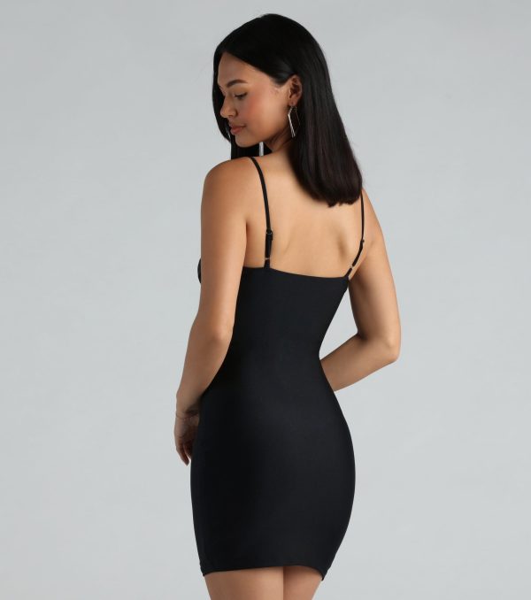 Party Town V-Neck Cutout Mini Dress - Image 10