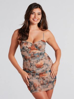 Days Of Beauty In Abstract Glitter Mini Dress