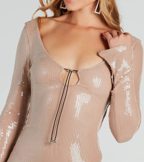 A Night Like This Sequin V-Neck Mini Dress - Image 4