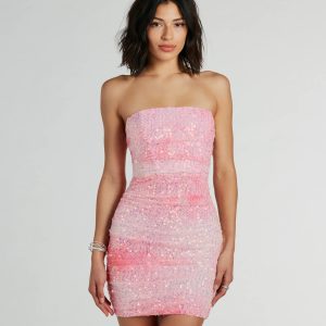 Enchanting Muse Iridescent Sequin Mini Dress