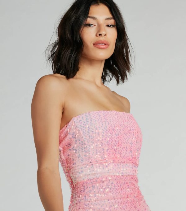 Enchanting Muse Iridescent Sequin Mini Dress - Image 4