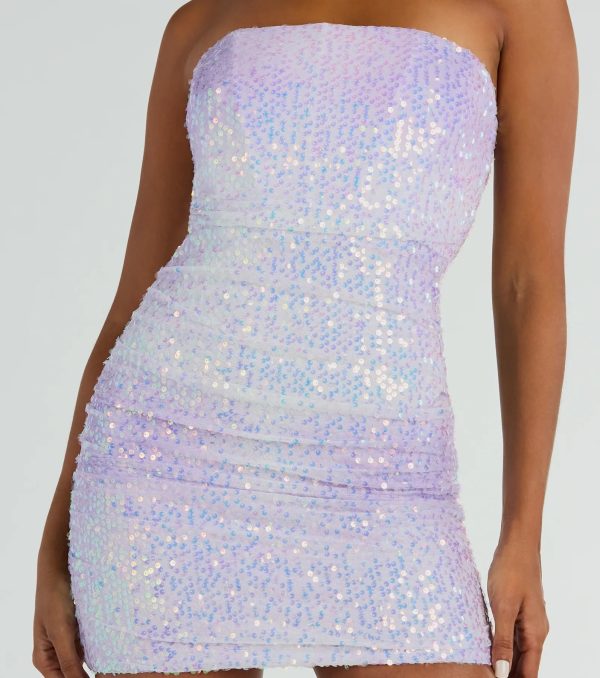 Enchanting Muse Iridescent Sequin Mini Dress - Image 12