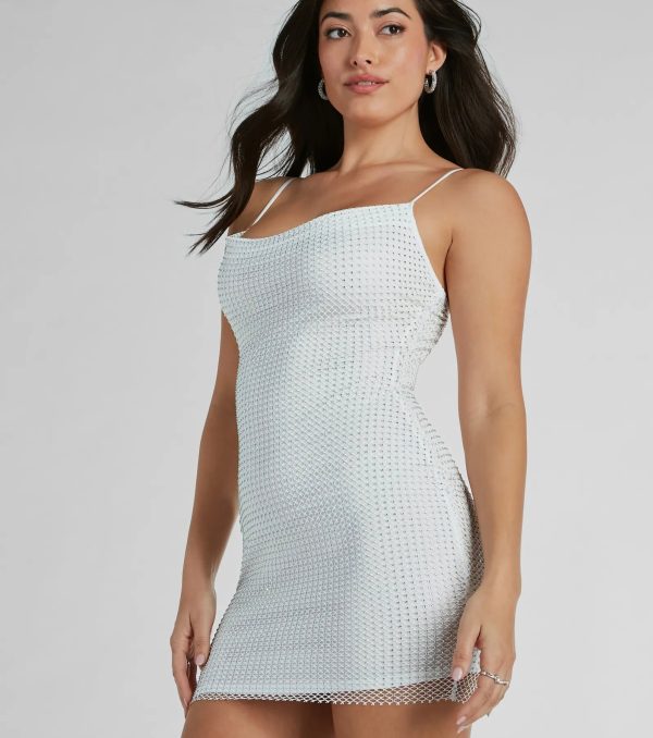 The Catch Rhinestone Fishnet Mini Dress - Image 9