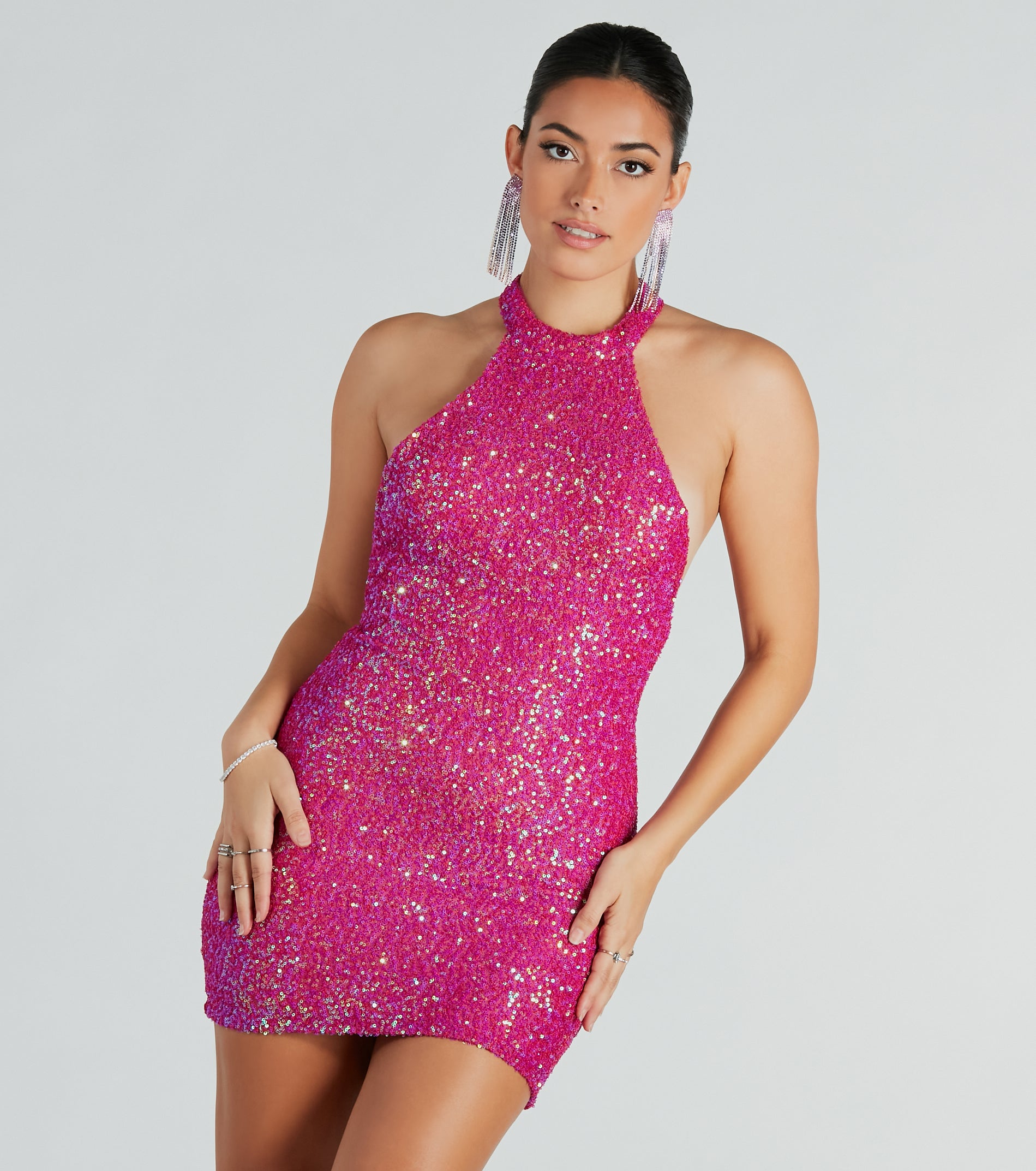 Cheers To Glamour Sequin Backless Mini Dress - Image 3