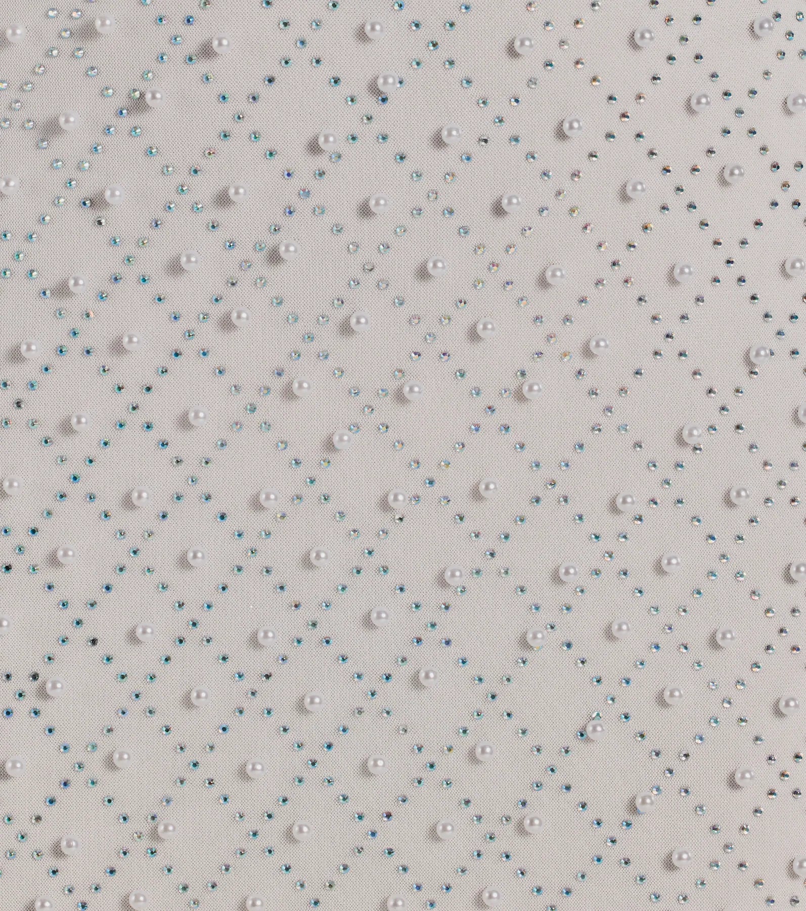 Sophisticated Radiance Rhinestone And Faux Pearl Mesh Mini Dress - Image 4