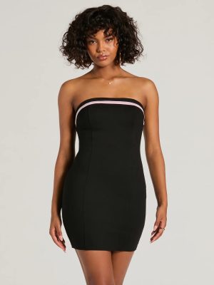 Irresistible Confidence Lace-Up Ponte Mini Dress