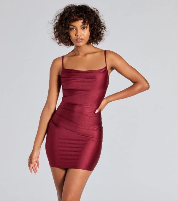 Flawless Allure Cowl Neck Bodycon Mini Dress - Image 21