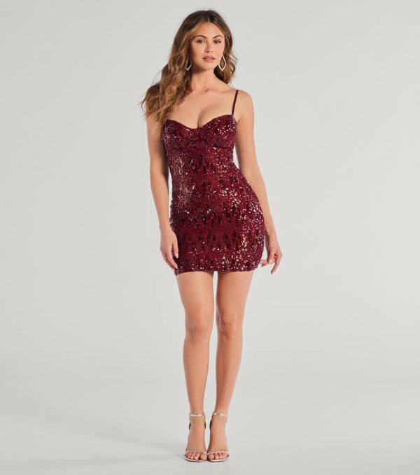 Shimmering Stunner Sequin Bodycon Mini Dress - Image 3