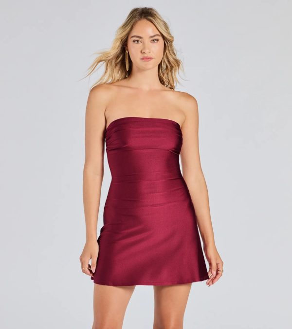 So Your Vibe Strapless A-line Mini Dress - Image 9