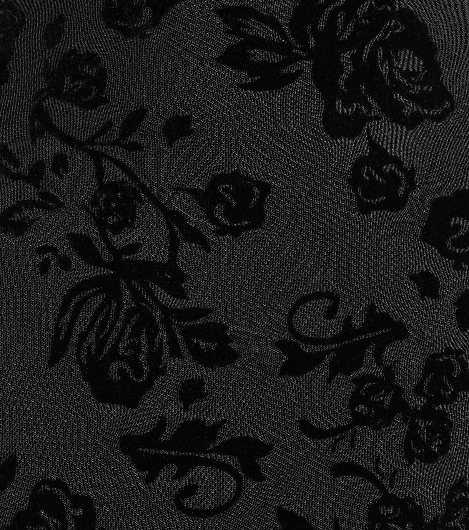 Heart Breaker Velvet Floral Pattern Halter Mini Dress - Image 4