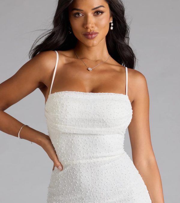 Forever Dazzline Lace-Up Sequin Bead Mini Dress - Image 4