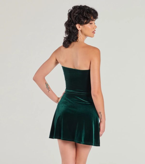 Velvet Romance Sleeveless A-Line Mini Dress - Image 6