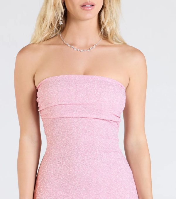 Glittering Magic Strapless A-Line Mini Dress - Image 5