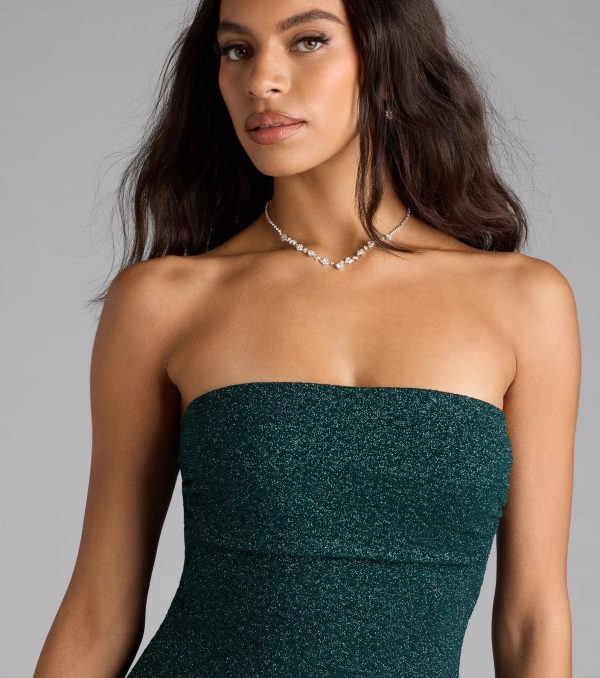 Glittering Magic Strapless A-Line Mini Dress - Image 8