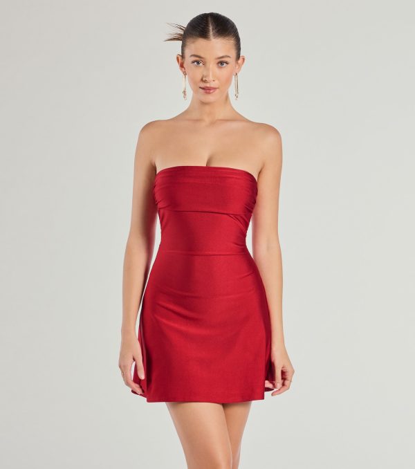 So Your Vibe Strapless A-line Mini Dress - Image 41