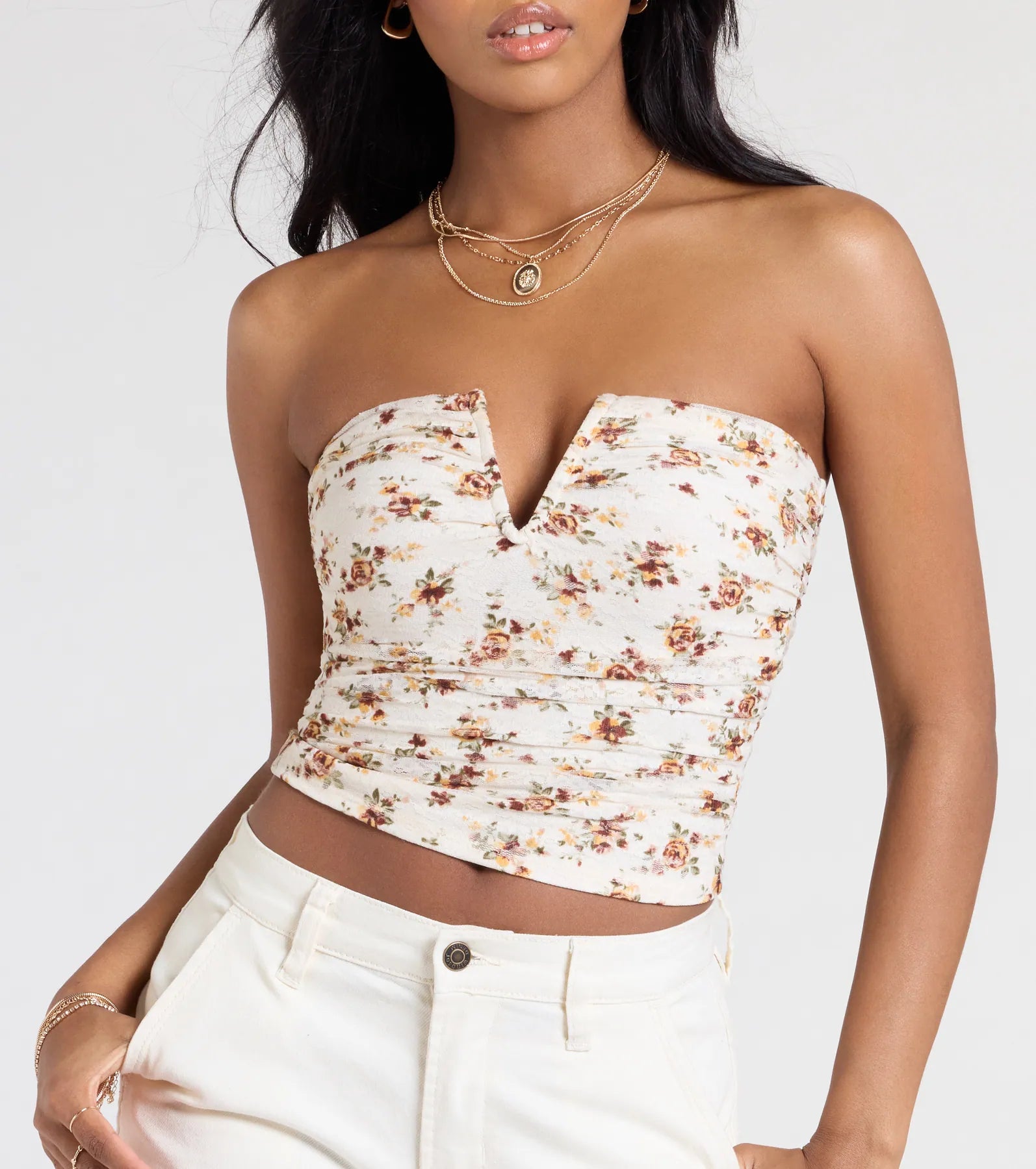 Cutesy Vibe Floral Lace Tube Top - Image 4