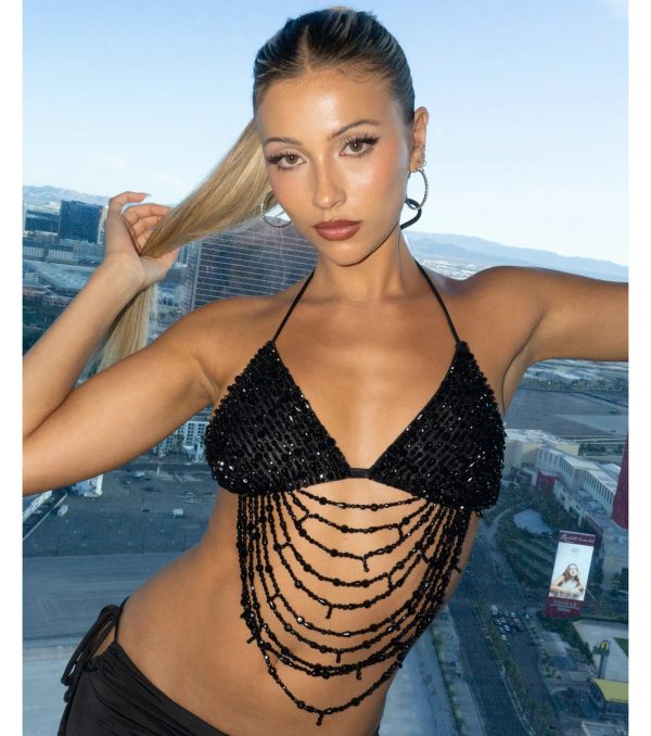 Festival Headliner Beaded Triangle Bralette - Image 5