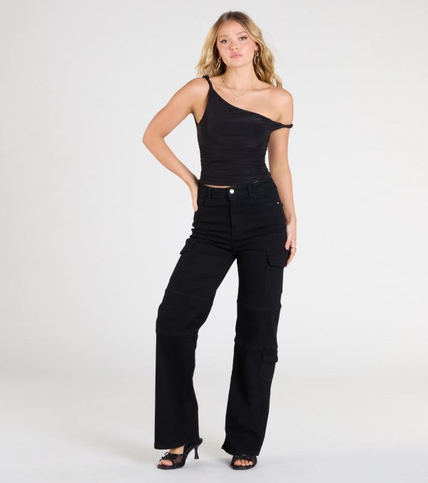 Iconic Chic One-Shoulder Crop Top - Image 3